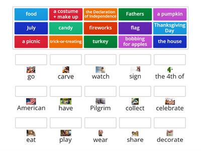 American holidays - vocab