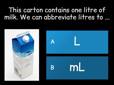 Litres, millilitres, fractions of a litre