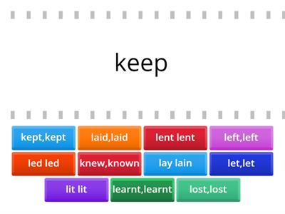 Irregular verbs for K-L-M