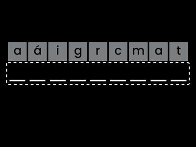 Ordene las letras