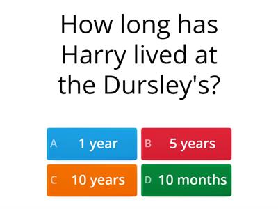 Harry Potter Comprehension Questions