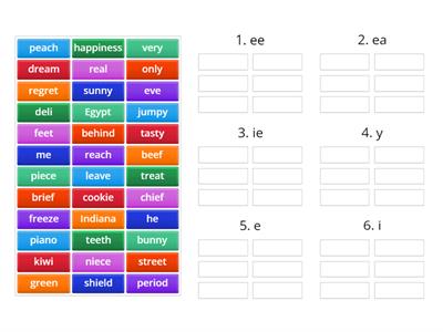 Lesson 6: /ee/ Same sound, different spelling