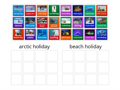 arctic or beach holiday
