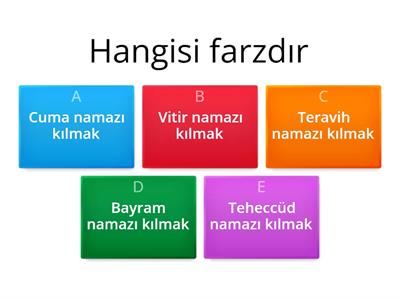 9. sınıf islamda ibadet test