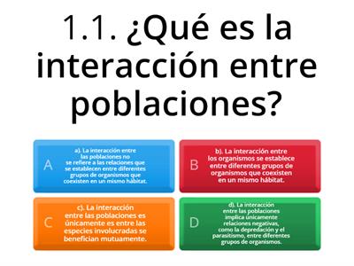 Interacción entre poblaciones 