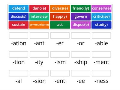 Noun suffixes