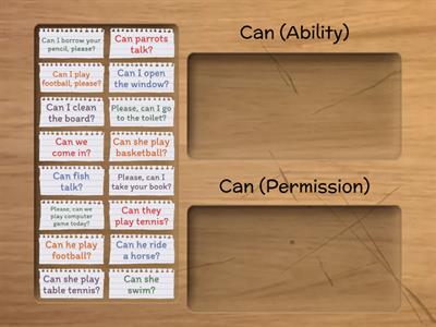 Can - Ability/Permission