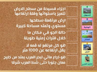 اختر التعاريف الصحيحة