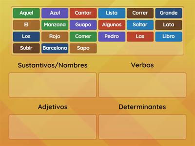 Trabajamos las categorías gramaticales