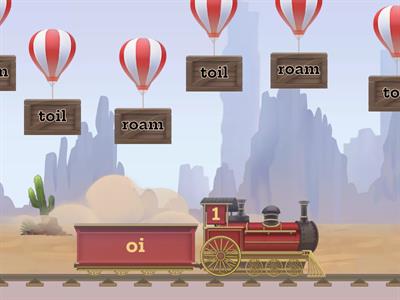 vowel team words - train game