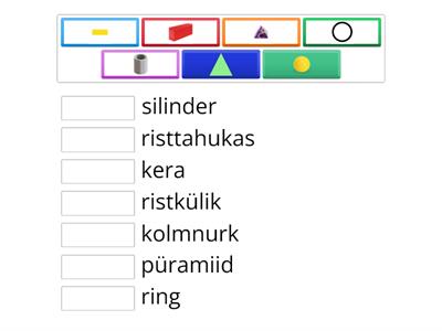 Geomeetrilised kujundid 1. klass