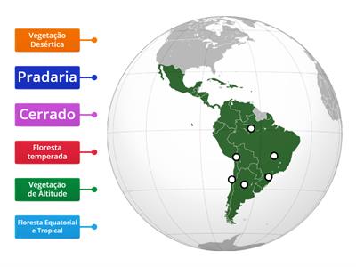 Localização Formações Vegetais na América Latina