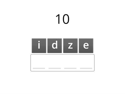 Les nombres de 0 à 15 (anagramme)
