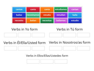  AR Verbs and Pronouns