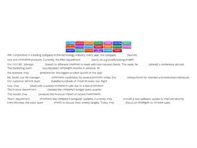 Present Simple vs Present Continuous. E2. FCE. Companies.