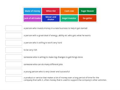 Idioms to Describe People in Business and English phrases to describe people in business