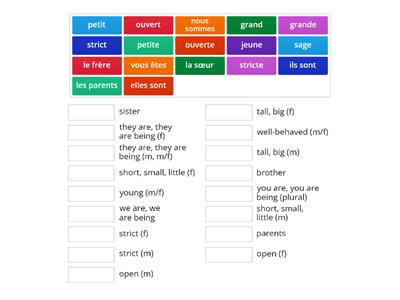 Y7 French 2.1.2 NCELP vocabulary for a crossword