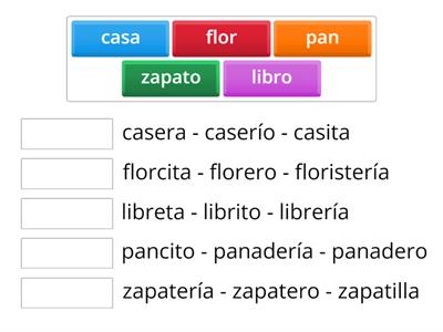 Familia de palabras