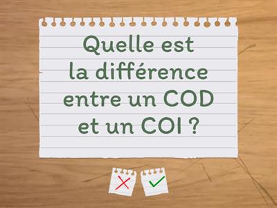 Questions de cours - Reconnaître les fonctions