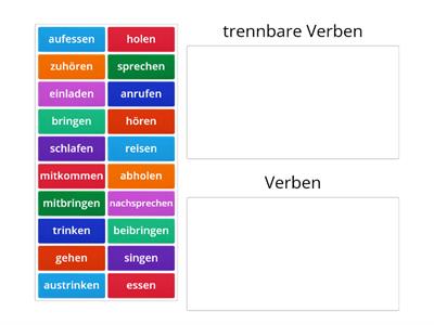 trennbare Verben