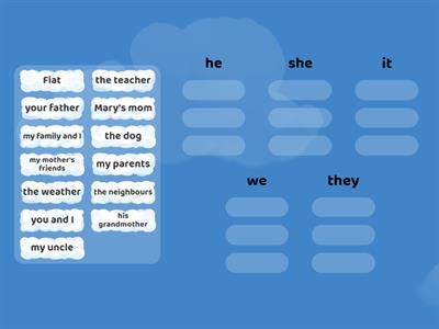 Subject - Pronouns Match (beginner)