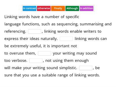 What are linking words?