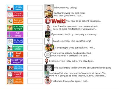 Idiom match up!