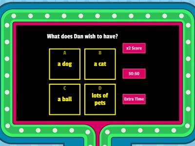 1.6 Dan and His Pets Comprehension Gameshow