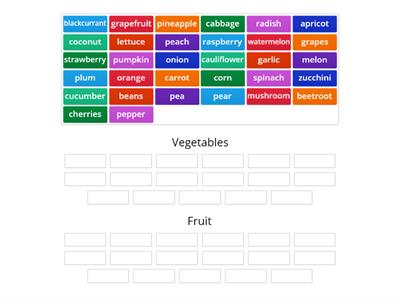 Fruit vs Vegetables 2