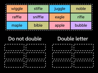 cle sorting - ble, ple, gle, fle