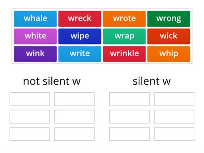 silent w or not silent w sort