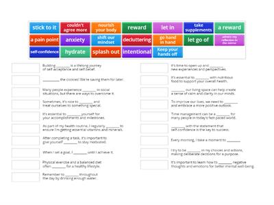 Wellness & beauty (vocab review) 