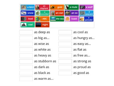 esl printables Similes part 1