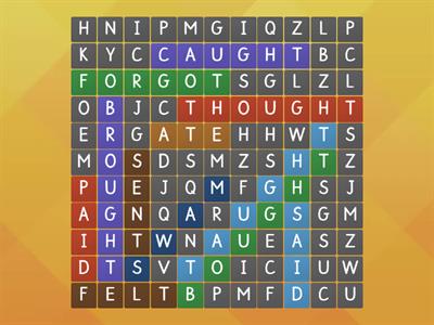 past simple irregular word search