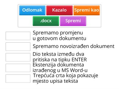 MS Word-pojmovi