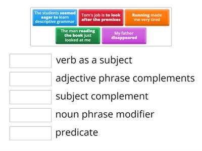 Identify verbs and verb phrases