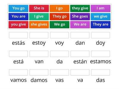 Spanish Ir Dar And Estar - Teaching Resources