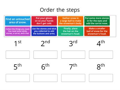 CSS How to build a snowman sequencing. 