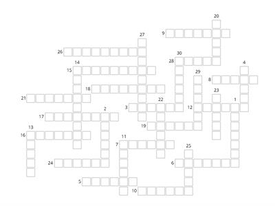 P4 Verbs 1-30 Crossword