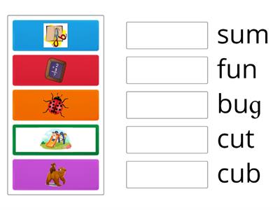 Match the pairs - short /u/ sound words