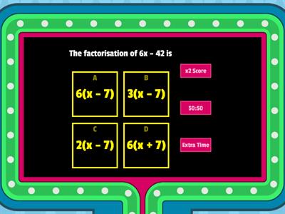 Factorization exercise F2