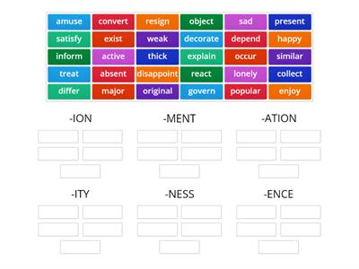 FCE - Word formation nouns