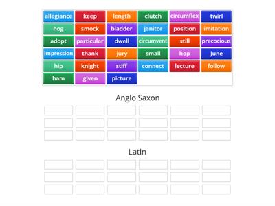Anglo-Saxon or Latin Origin