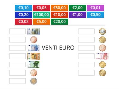 EURO: associa moneta a valore_abbinamenti