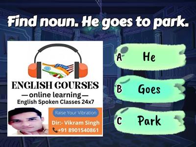 Identification of noun (naming word) Part- I by esc 24x7_ Vikram (8901540861)