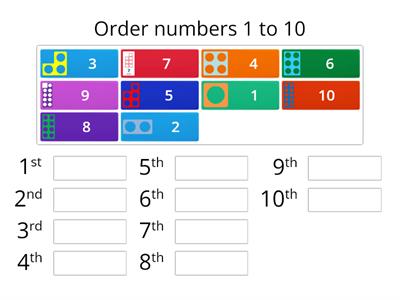 Ordering numbers to 10