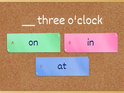 Time prepositions