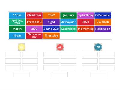 Prepositions of time option 2