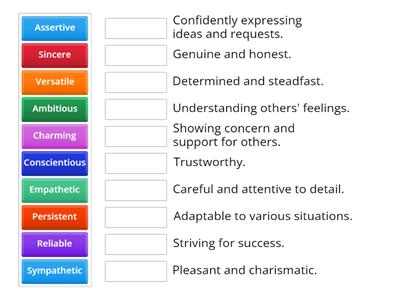 Personality adjectives B2/2