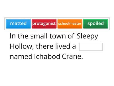 "The Legend of Sleepy Hollow" Vocab Quiz Review 